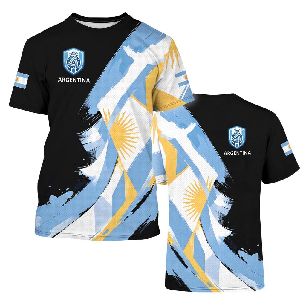 Unisex Retro Style Football Fan Jersey International Soccer Supporter Tee Short Sleeve Lightweight Breathable Material