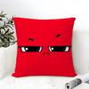 Pillow Case Cotton Linen Fabric Square Zipper Pillowcase Home Decorative Living Room Cartoon Expressions Of Angry Eyes 3