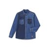 Mall Style 101+ Comfortable Patchwork Denim Shirt Men Shirts Dark-Blue LMT0063013HH00FA03942