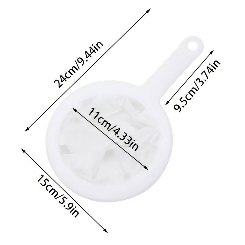 1 x feinmaschiger Sieblöffel für Kaffee, Milch, Soja und Joghurt, 100/200/300/400 Maschen-Nylonfilter für Küchen- und Esszimmergeräte