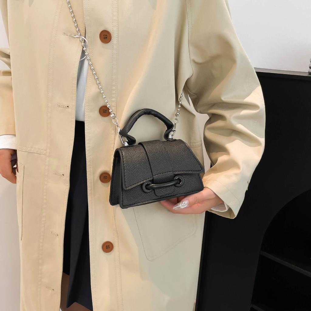 New Solid Color Simple Temperament Handbag for Women's Versatile One-shoulder Crossbody Bag Korean Version Retro Mini Bag