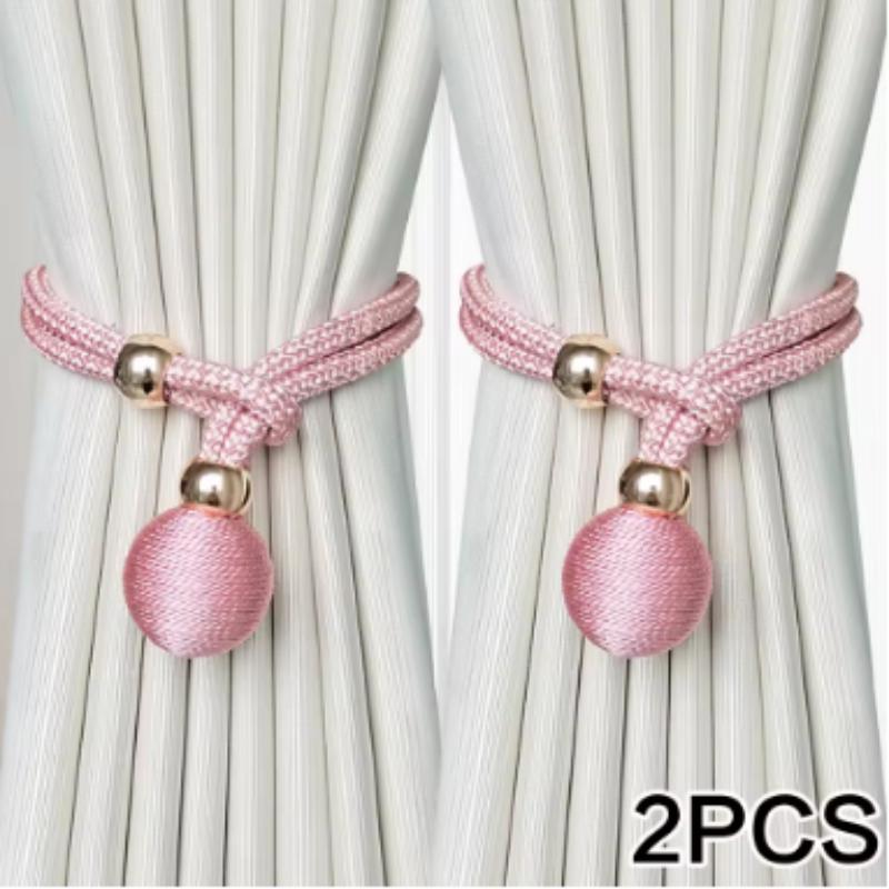 2pcs Adjustable High Grade French Ball Curtain Tiebacks, Convenient Draped Tiebacks Decorative Curtain Fixer Curtain Tiebacks