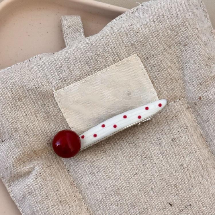 Retro Inspired Polkas Dot Heart Hair Accessory Metal Hair Clip Durability Construction Hairpin For Long Lasting Wear