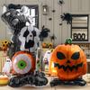 4/1pcs Large Halloween Pumpkin Balloon Aluminum Film Horror Pumpkins Shaped Standing Balloons for Haunted House Party Home Decor