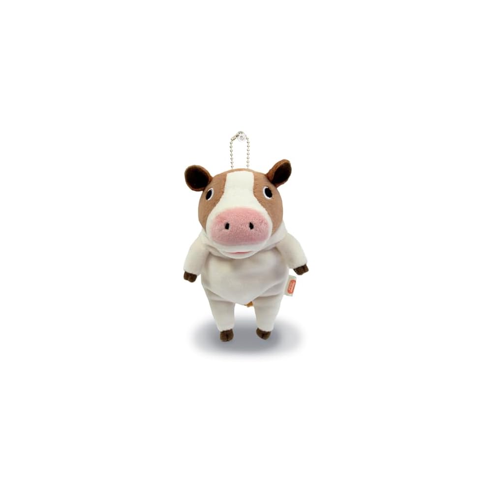 Sinada Global Mochi Series Brown Mini Cow Plush Toy 7x5x14cm Animal Stuffed Toy MOCO-0088R