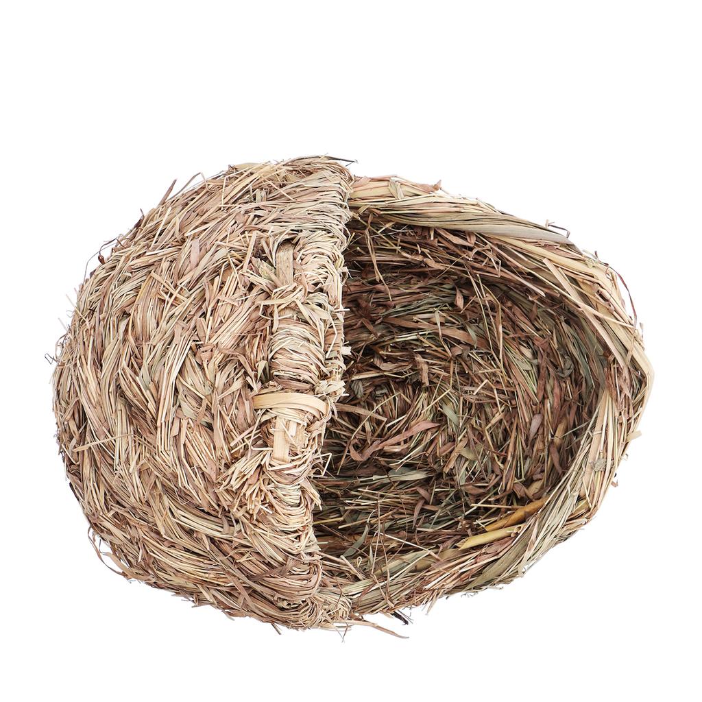 Hand Woven Pet Bed Slipper Shape Hand Made Grass Hamster Bed for Hamsters Guinea Pigs Rabbits and Cats