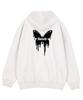 Astral Projection Butterfly Oversized Wide Shoulder Zip-Up Hoodie_Oatmeal