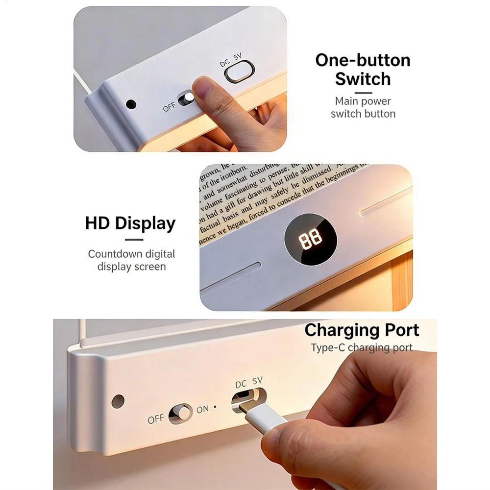 Flat Panel LED Book Light Rechargeable Clear Night Light Portable Flat Reading Light Night Reading