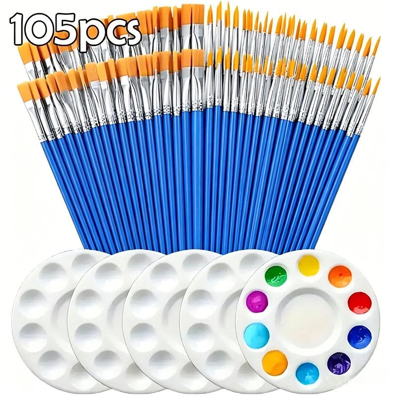 Set di Pennelli Digitali in Nylon per Bambini per Dipingere e Colorare