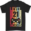 21st Birthday 21 Year Old Level Up Gaming Mens T Shirt