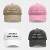 Street Style Letter Denim Baseball Cap With Embroidery And Adjustable Strap For Men And Women