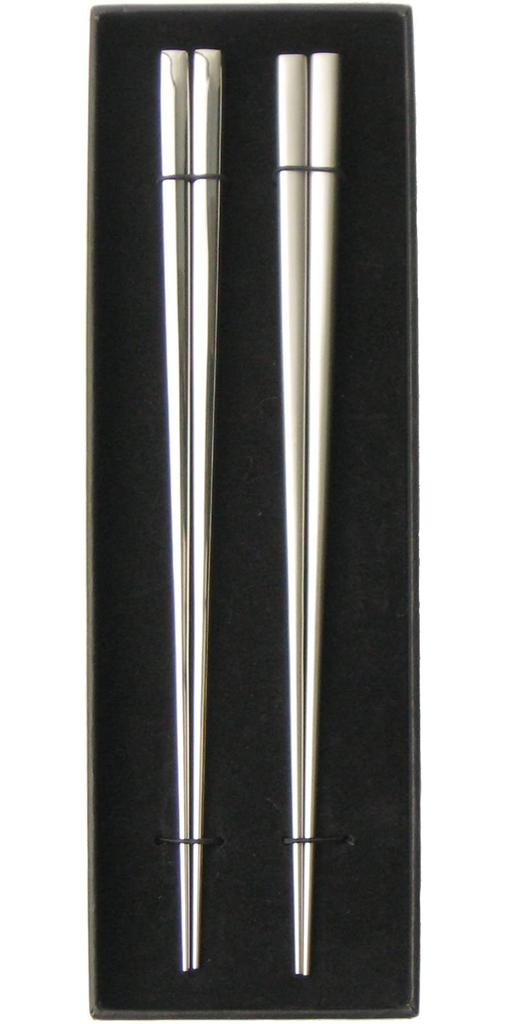 Nagao Stainless Matte Gift Dishwasher Made in Japan Tsubame-Sanjo Chopsticks, 18-8 Steel, Finish, 22cm, Set, Safe,