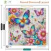 CHENISTORY 5d Diamond Painting New Square Rhinestones Colorful Butterflies Floral Diamond Embroidery Cross Stitch Mosaic
