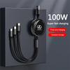 100W Car Interior Charging Data Cable Scalable 3 In 1 Phone Charger for Lexus ES300 RX330 RX300 GS300 IS250 IS200 CT200h NX RX ADY1
