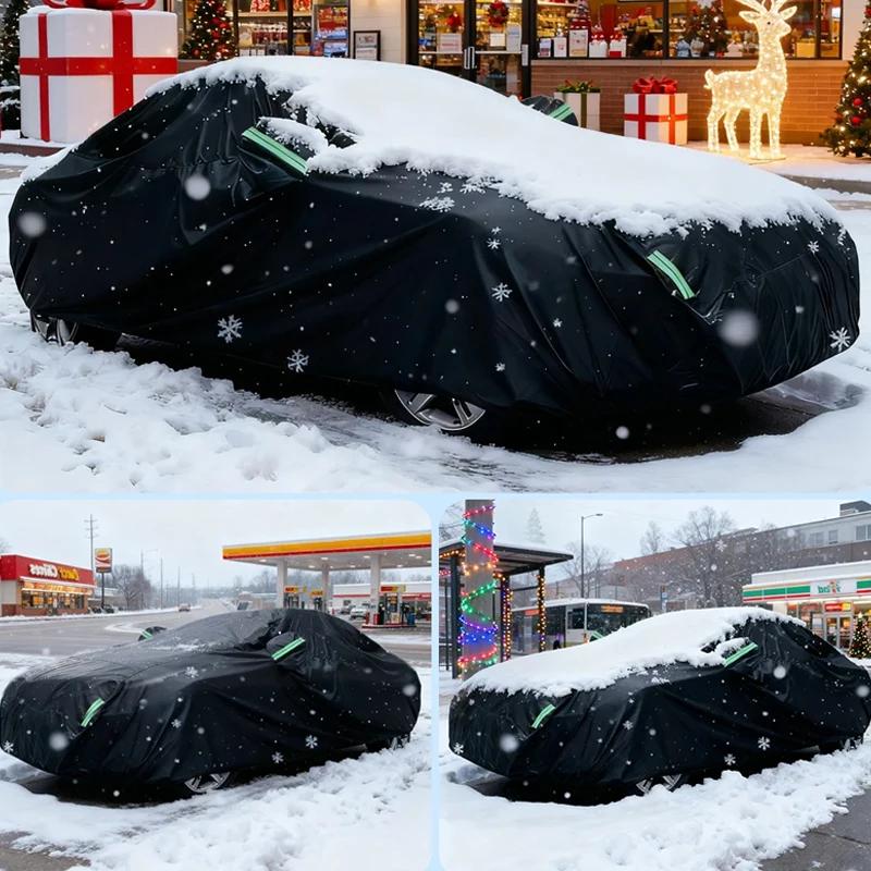 For MG ZS EV ZX ZST VS 2017-2024 Car Cover Waterproof UV Protection All Weather Dustproof Snow Rain Cover 190T Polyester