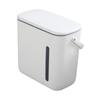 Trash Can with Lid Garbage Bin Container Removable Recycling Waste Double Compartments for