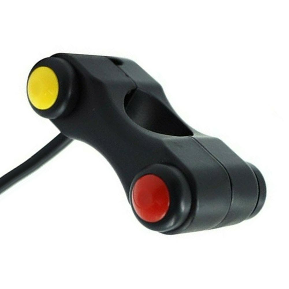 2 Push Buttons Switch Red Yellow 12V 1pcs 22mm ATV Handlebar