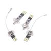 2Pcs H3 H1 Led Bulbs For Fog Lights 24 Smd White 12V Led Fog Light Running  Lamp
