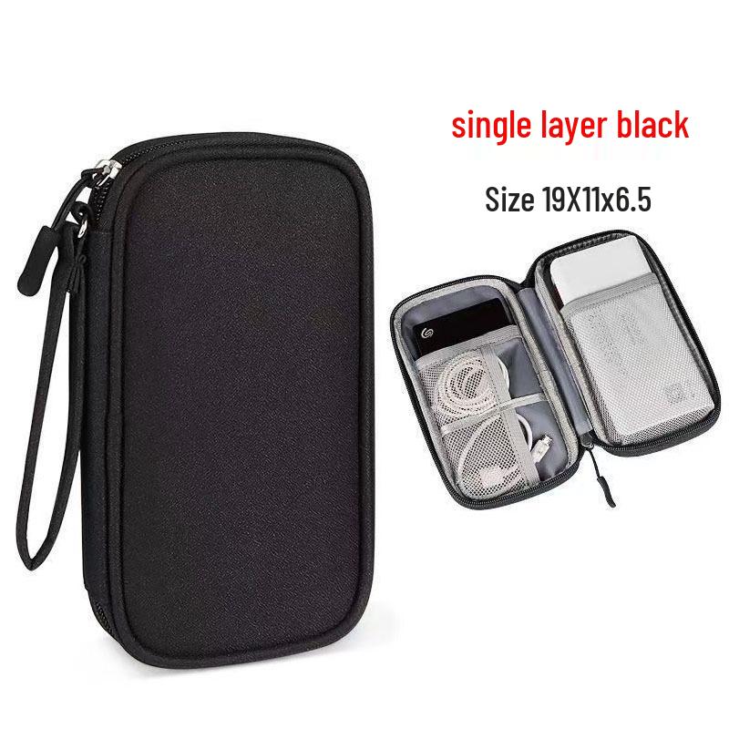 Portable Power Bank & Cable Storage Bag - Protective Travel Case for Mobile Devices & Hard Drives