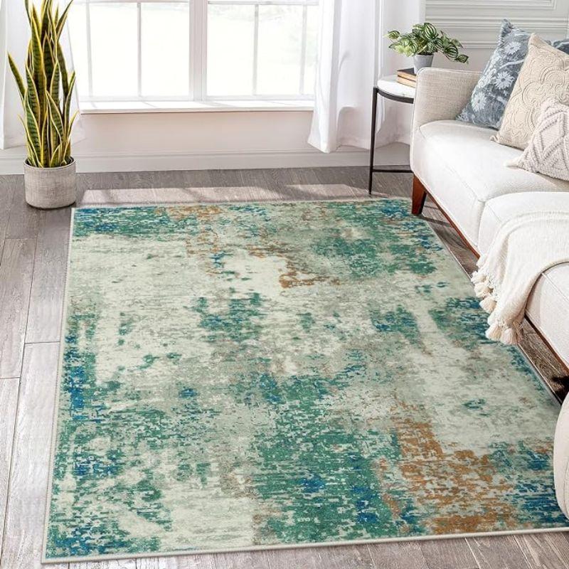 Crystal Pile Carpet Modern Abstract Living Room Kitchen Bathroom Entryway Washable Rugs Stain-resistant Large Mats