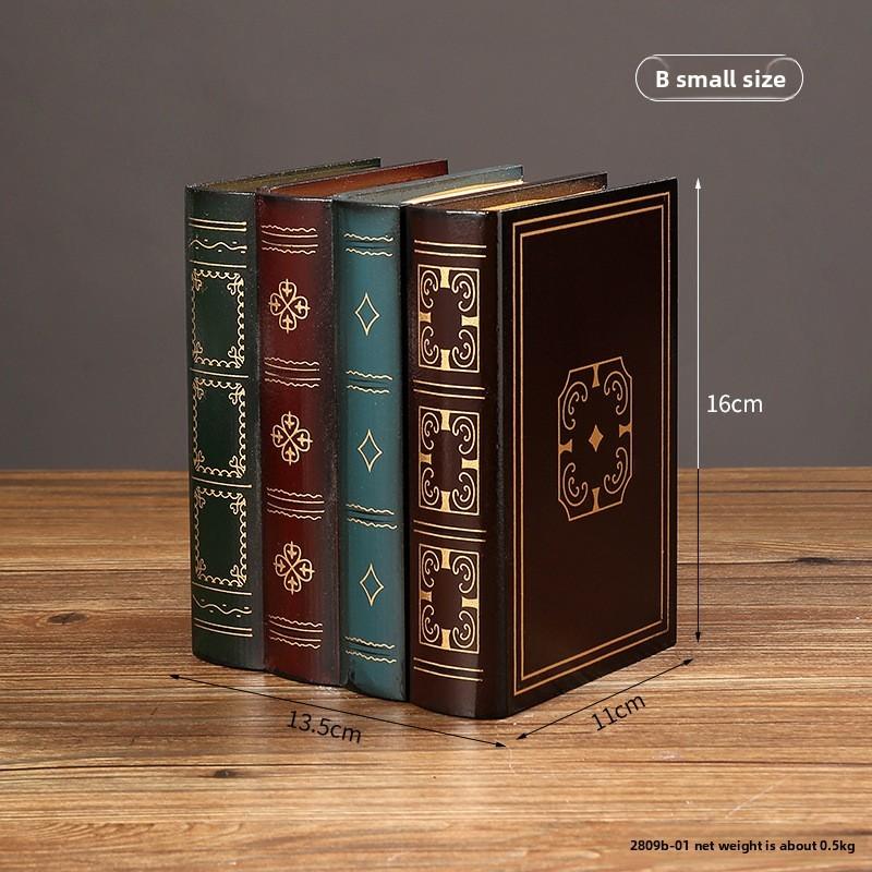 Vintage Buchbox Organizer Mit Holzdesign Für Bürodekoration Und Schmuckaufbewahrung