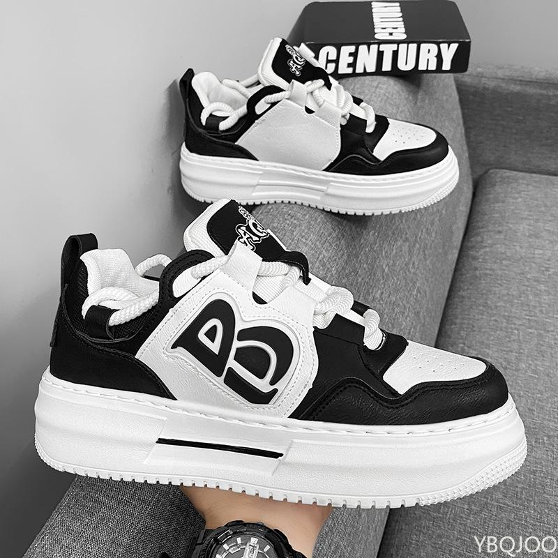 Fashion Men's Shoe Trend New Versatile Sports Board Shoes Height Increasing Casual Color Blocking Design Vulcanized Shoes Zapatos Hombre