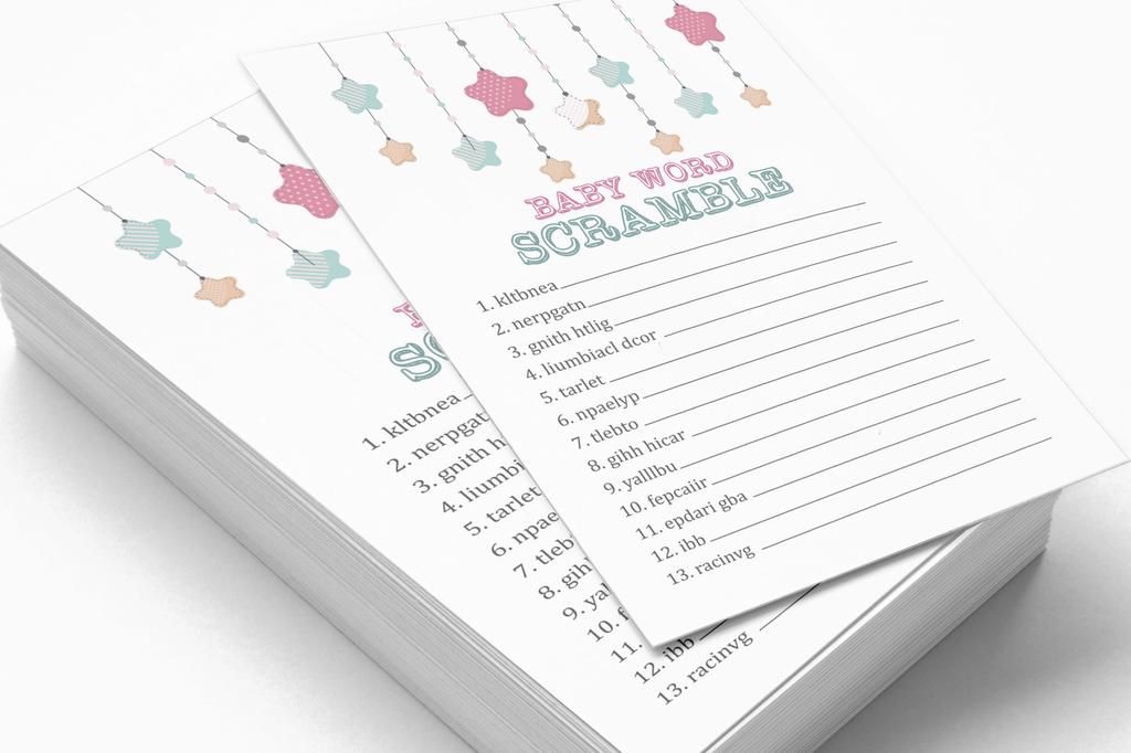 Inkdotpot 50 BabyA  AlphabetA  ABCA  GameA  Star Baby Shower Game Gender Neutral Party