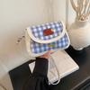 Autumn Popular Plaid Small Bag Women's New Fashion Simple Underarm Small Square Bag Casual Commuter Messenger Bag