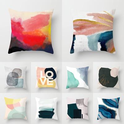 Nordic Simple Style Geometric Abstract Print Pattern Cushion Cover Home Living Room Sofa Decoration Pillow Pillow Cover 45x45cm
