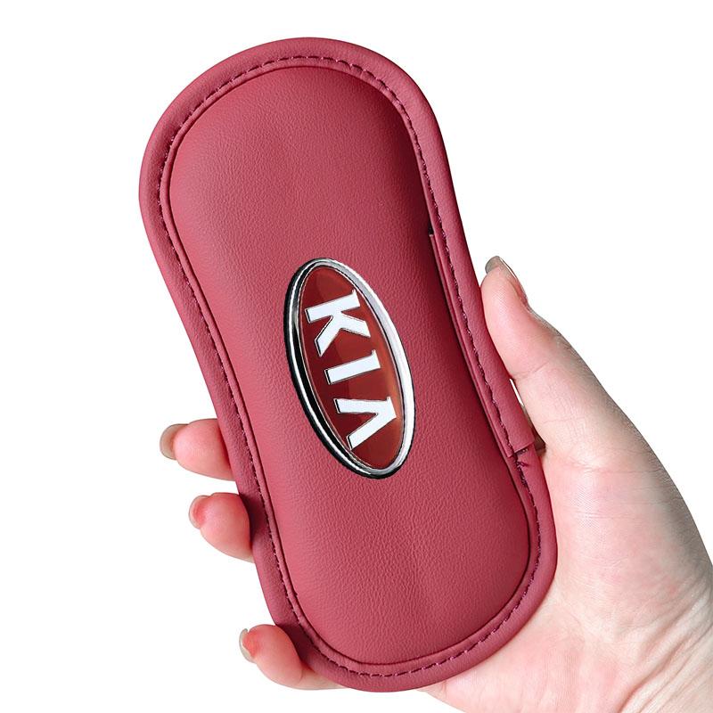 1Pcs Leather Car Pillow Car Knee Pad Elastic Memory Foam Leg Pad For Kia Rio Sportage R K3 K4 K5 K6 K7 K8 Ceed Sorento Cerato Soul