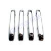 Juego de 20 Pegatinas Protectoras para Manijas de Puerta de Coche de Fibra de Carbono Negra Galvanizada