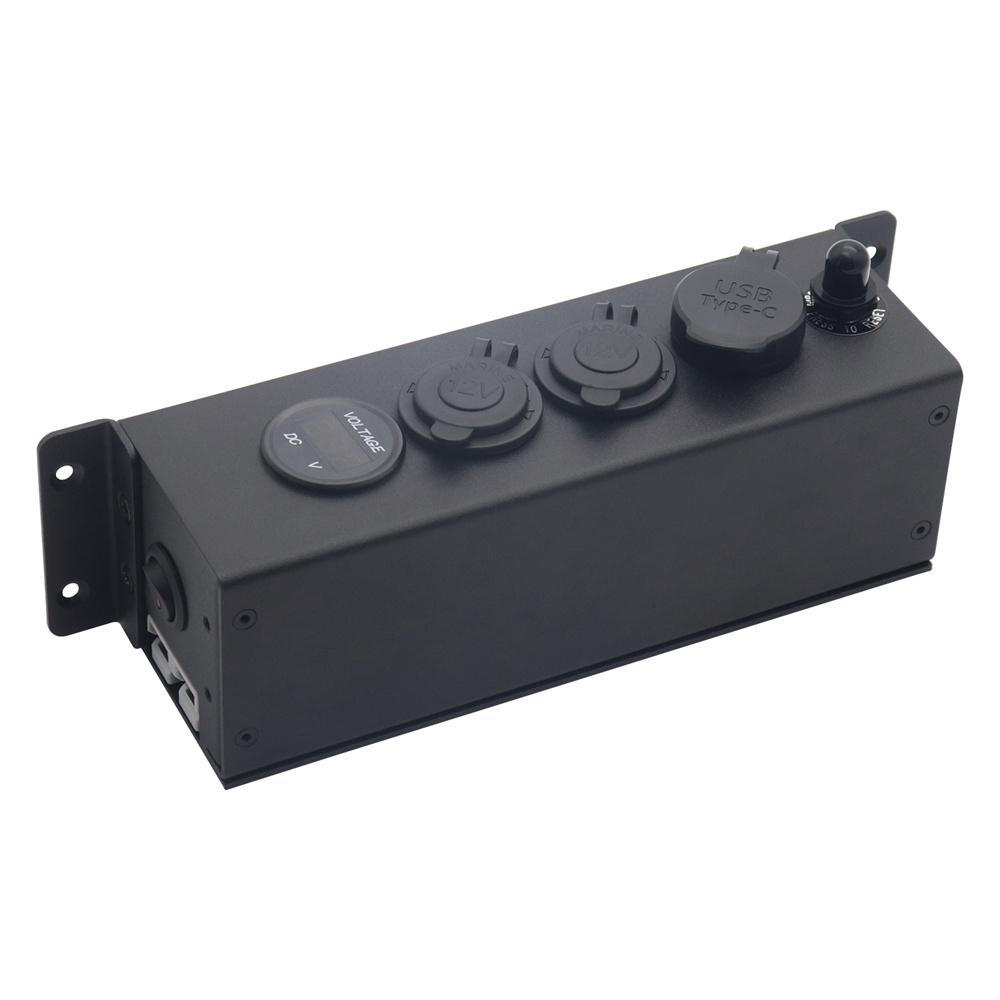 12/24V Control Box With Power Sockets USB+TYPE-C 8AWG Anderson Plug Replacement