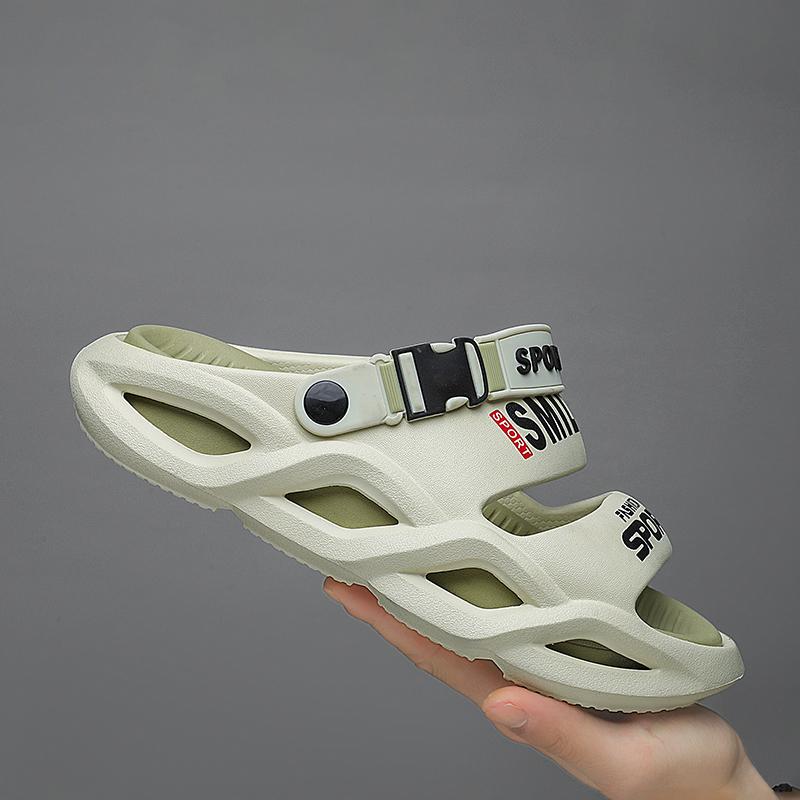 Sommer Herren Clogs Sandalen Freizeitschuhe Männer und Frauen Outdoor Strand Freizeit Hausschuhe Bequeme Herren Hochwertige Schuhe 38-39 gray