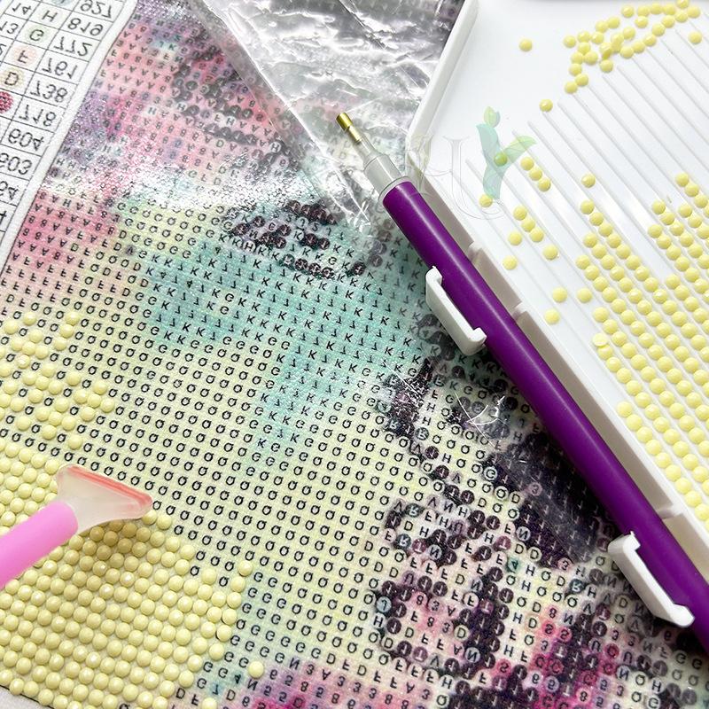 Dual-Use Large Blue Diamond Painting Drill Plate with Pointed Mouth for Square & Round Drills