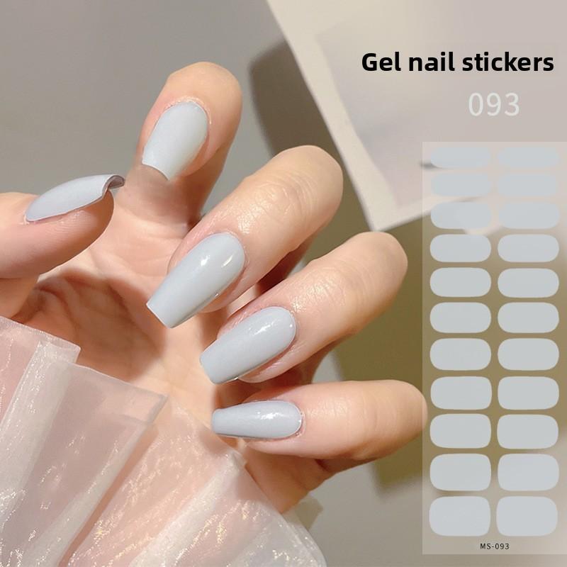 Gel Nail Stickers, 22-finger No-bake Nail Polish Glue, Wearable Nail Pads, Full Application