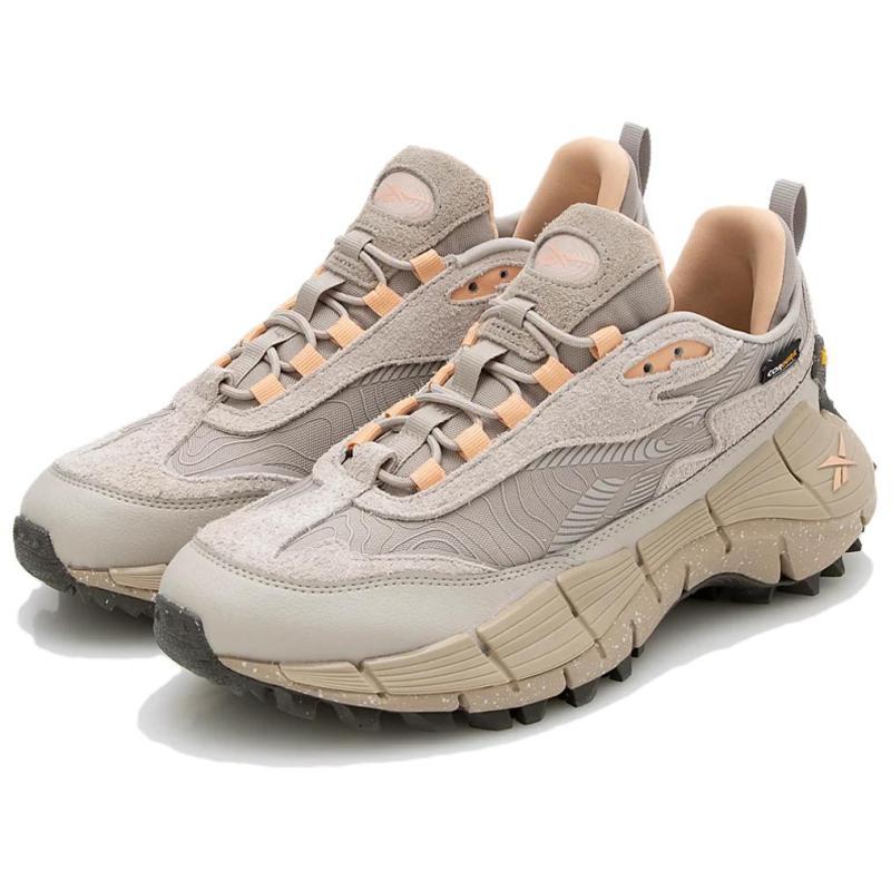 Reebok ZIG KINETICA 2.5 EDGE Waterproof And Breathable Low top Casual Trail Running Shoes Unisex Light Khaki Sneakers 100074669