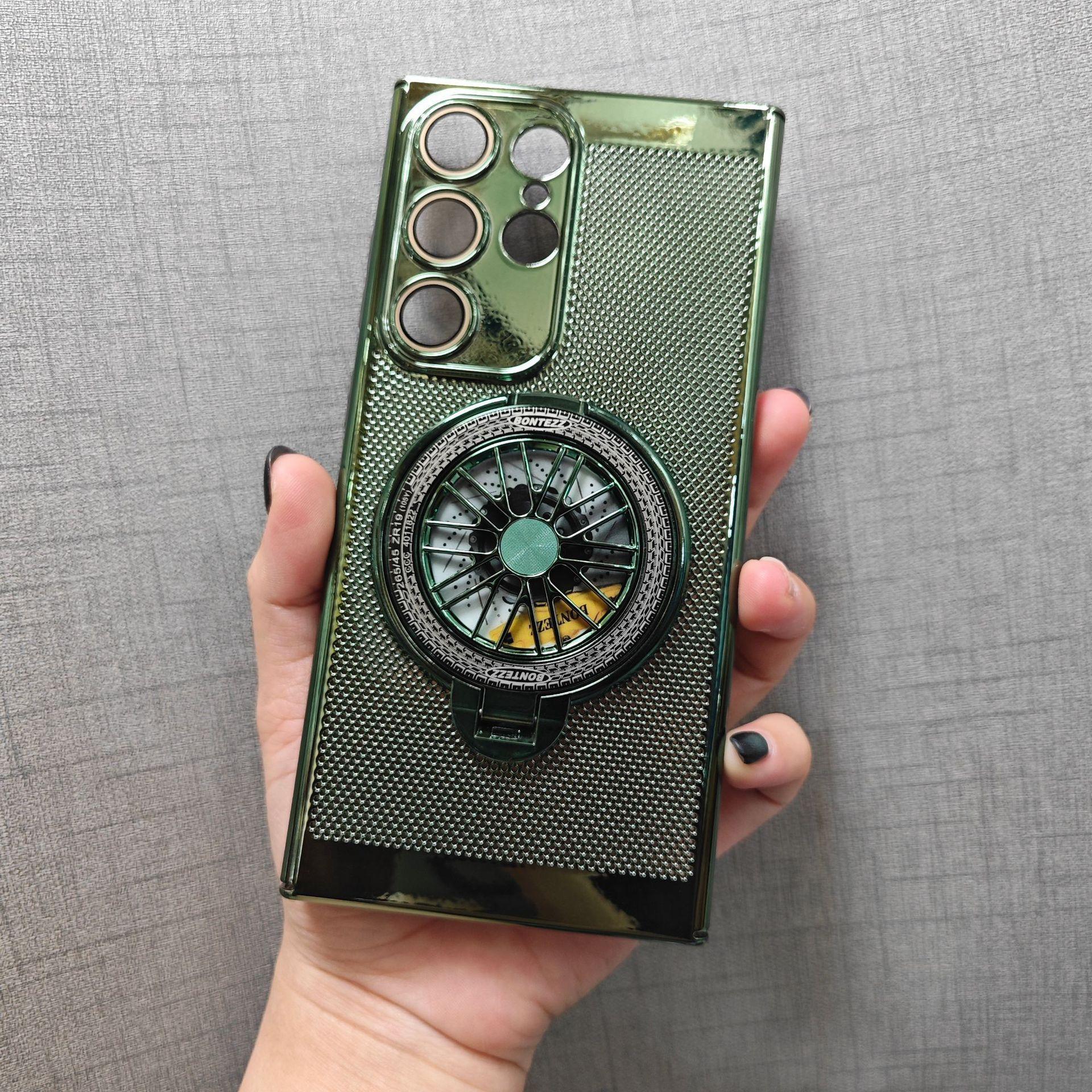 

Suitable for Samsung S25ULTRA Phone Case Electroplated, Breathable and Heat-dissipating Gyroscope Bracket, S24PLUS Lens Film Protection Samsung NOTE20ULTRA