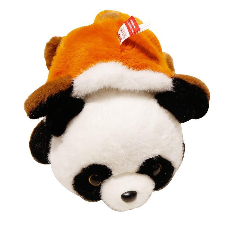 

Cute, cute, funny, soft and flippable little raccoon turns into a giant panda cartoon plush baby doll 25cm