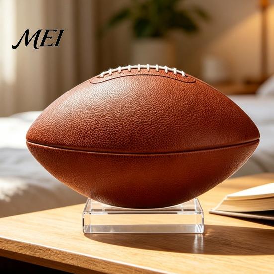 Sports Memorabilia Showcase Rack 2/4Pcs Acrylic Football Display Stand, Clear Signed Rugby Ball Holder, Stand for Fan Room Decoration Desktop