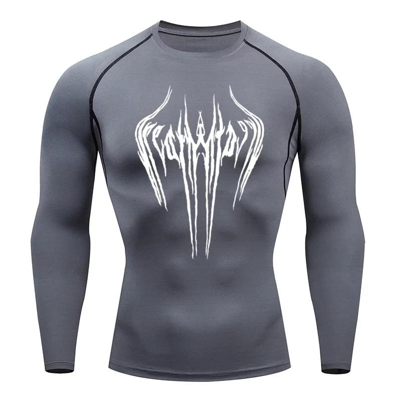 Men's Breathable Compression Sports T-shirt Short-sleeved Bodybuilding Fitness Sweatshirt Jogging Training Sportswear Top S-3XL