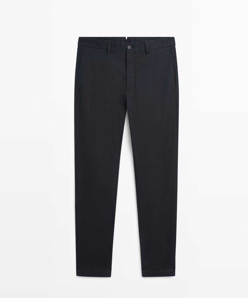 Masimodutti Slim Fit Textured Pants