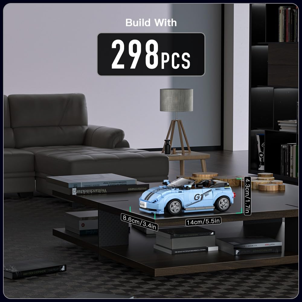 MOULD KING Speed Champion V.Beetle Supercar 27047 Building Set Toy Collectible Model Car Block Children's Gift 8+(298 Pieces)