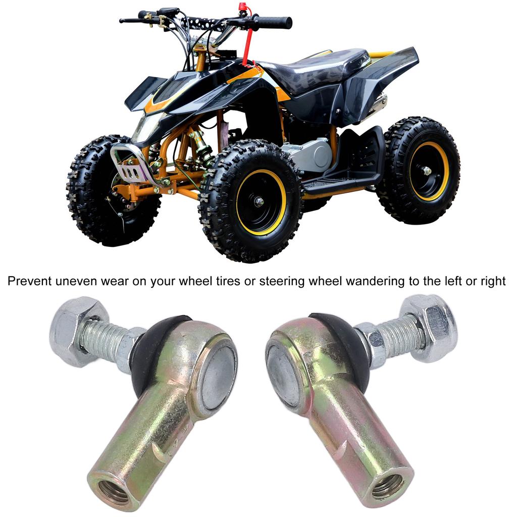 2 Pcs Tie Rod End M10 10mm Sway Bar Ball Joint Set for 50cc 70cc 90cc 110cc 125cc ATV Scooter Karting Motocross