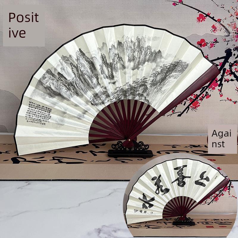 Silk Cloth Fans, Blank Folding Fans, , Custom Drawing and Calligraphy Fans, Men's Chinese Style, Ancient Style, Advertising, Calligraphy Fan, White