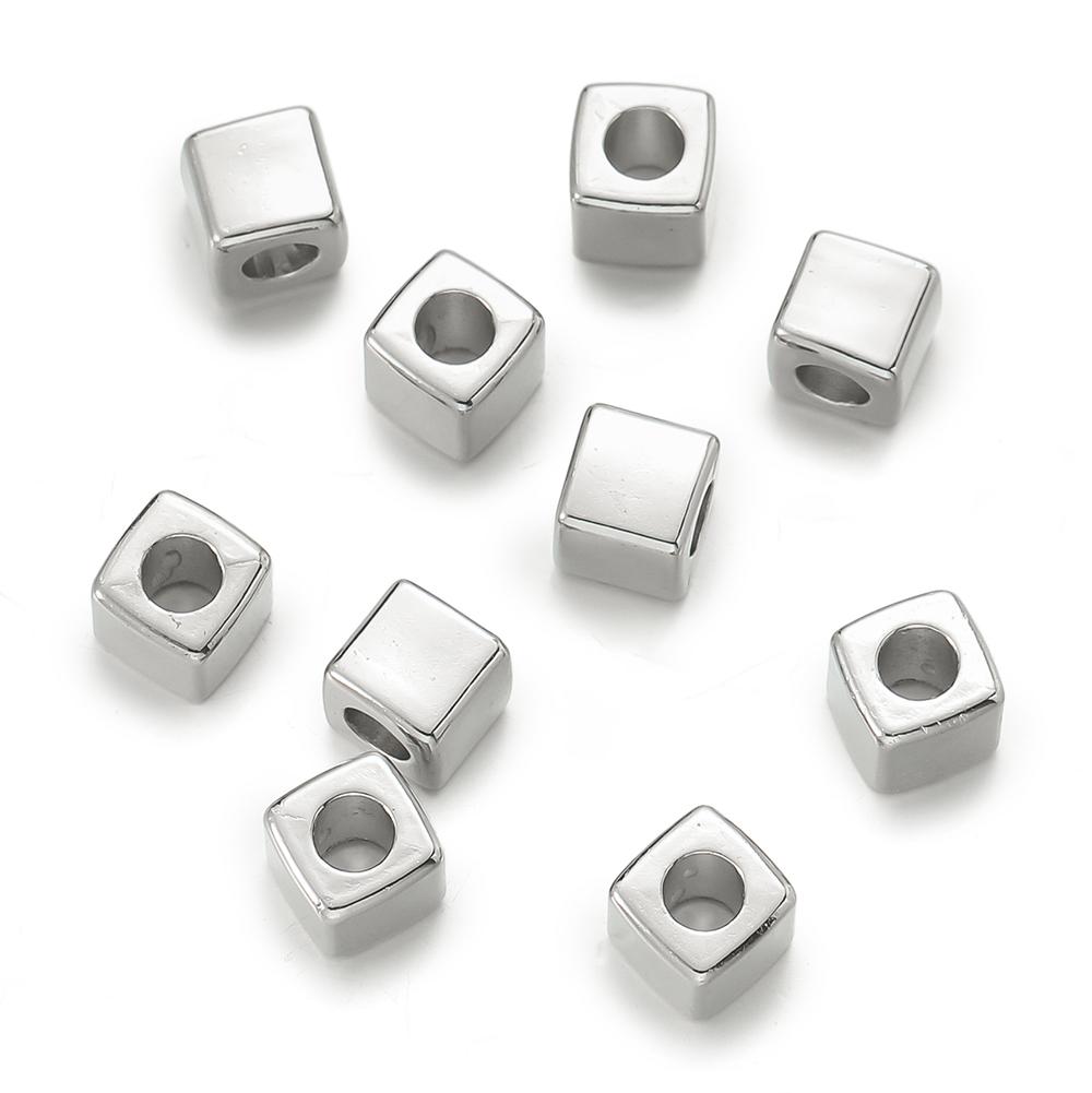 50pcs/lot CCB Spacer Beads Charms Antique Silver Color Spacer Beads Charms Pendants For DIY Bracelets Jewelry Making Accessories