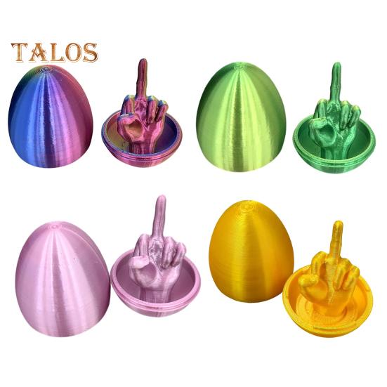 Easter Egg Middle Finger Prank Gift for Men Women 3D Printed Rude Egg Gag Hilarious Surprise Gift Unique Adult Joke Toy