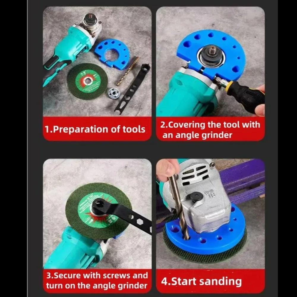 Multi-specification Power Drill Bit Sharpener Fan Shaped Plastic Drill Bit Grinding Attachment Giant Easy to Use Angle Grinder