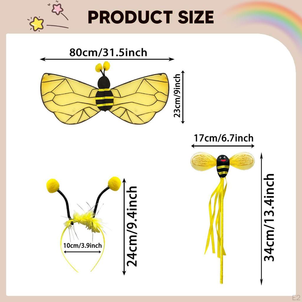 Bee Wing Dress up,Accessory Fun Cosplay for Role Play Dance Birthday Party