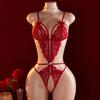 Transparent Erotic Crotchless One Pieces Sexual Lingerie Woman Porn Bodysuit Clothing Exotic Babydoll Deep V Pajamas Costumes