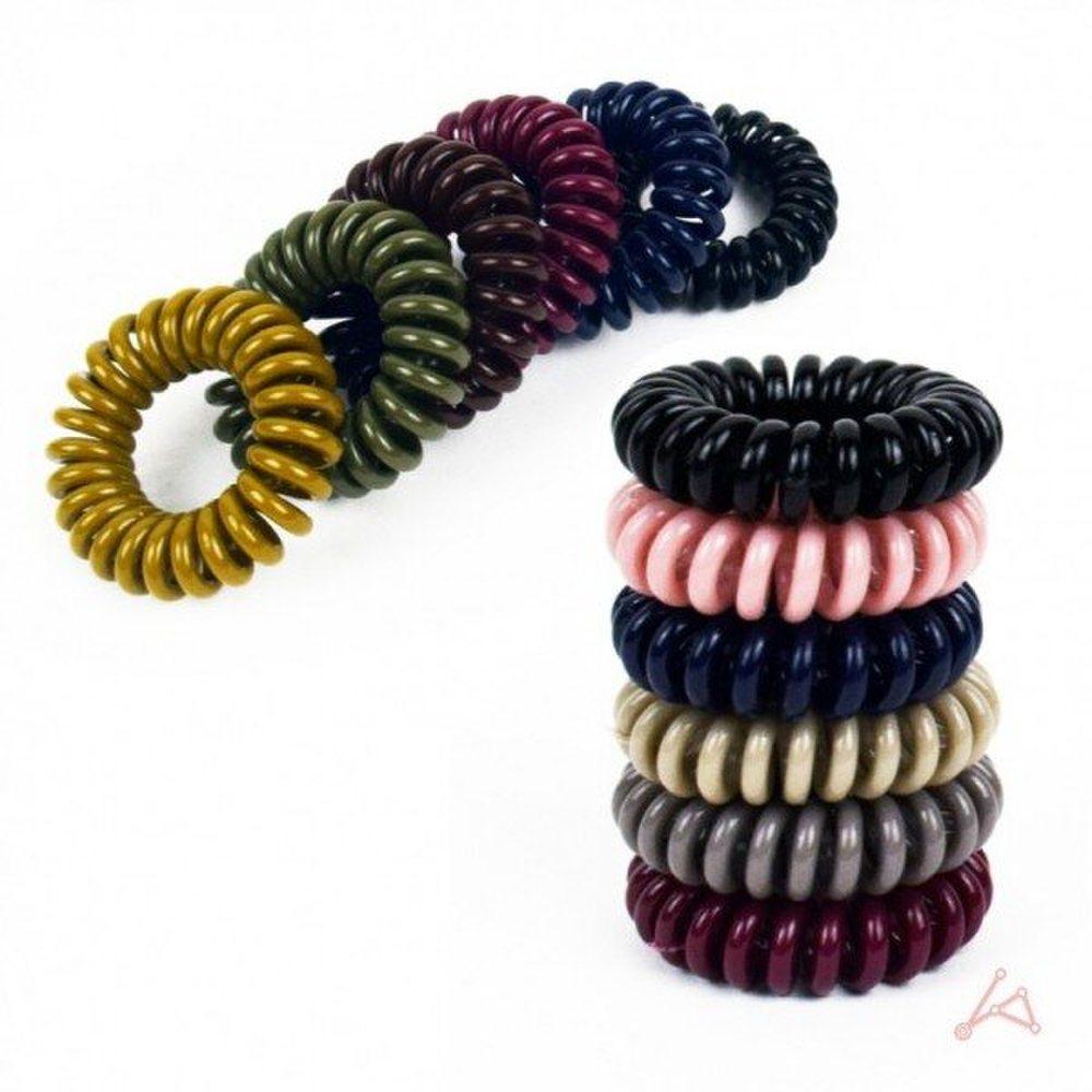

Mno Spring Hair Ties 6-pack, Deep Color Randomly Sent